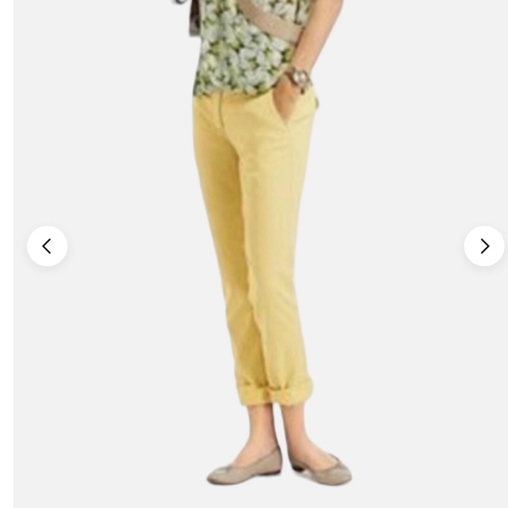 Cabi Yellow Sunshine Coast Crop Pants
